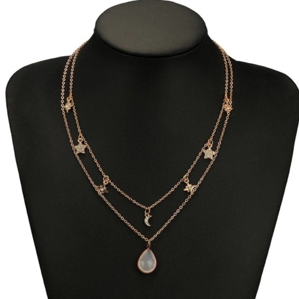 Double layer majestic necklace
